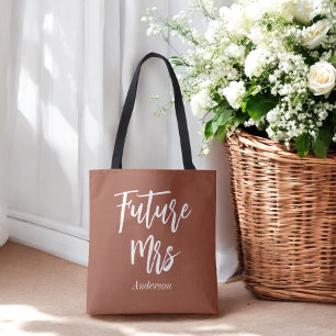 Future Mrs Bride Terracotta Brown Wedding  Tote Bag