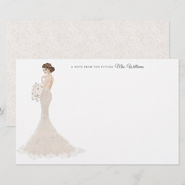 Future Mrs Bride Thank You Stationery (Front/Back)