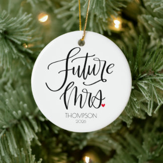 Future Mrs | Bride to Be Photograph Ceramic Tree Decoration