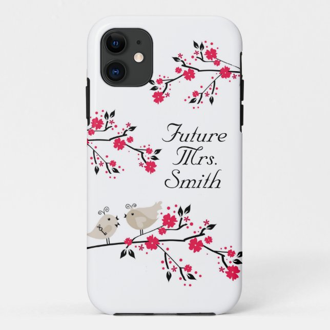Future Mrs. Bride To Be Wedding Birds Case-Mate iPhone Case (Back)