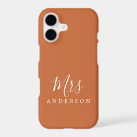 Future Mrs Burnt Orange Chic Script Bride
