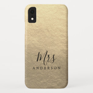 Future Mrs Champagne Gold Chic Script Bride Case-Mate iPhone Case
