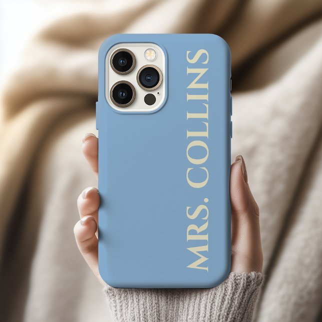 Future Mrs | Custom Baby Blue Bachelorette Party Case-Mate iPhone Case (Custom Phone Case Gift for Mrs and Mr, Bride, Wife, Husband, & Anniversary Gift for Her or Him)