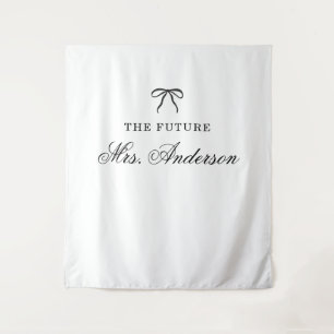 Future Mrs. Custom Bridal Shower Backdrop Tapestry