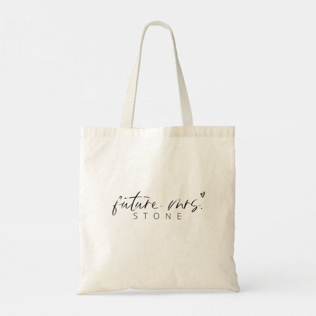 Future Mrs. Custom Wedding Tote Bag Bride (Back)