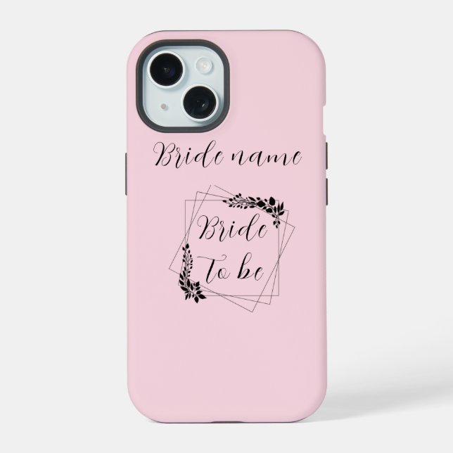 "Future Mrs. [Customisable Name]" Bride-to-Be iPhone 15 Case (Back)
