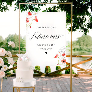 Future Mrs. Elegant Calligraphy Bridal Shower Sign