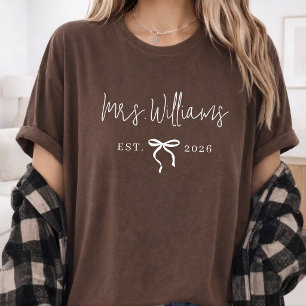 Future Mrs   Elegant Script Custom Engagement Gift T-Shirt