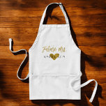Future Mrs. Faux Gold Foil with Heart<br><div class="desc">Future Mrs. Faux Gold Foil Apron for a Wedding,  Bridal Shower or Bachelorette Party Gift idea.</div>