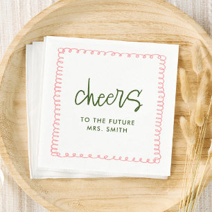 Future Mrs French Fun Bridal Shower Cheers Napkin