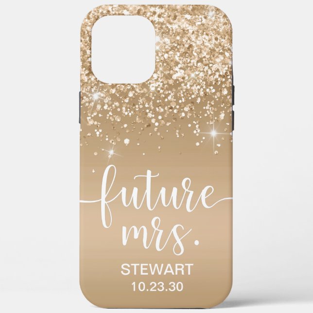 Future Mrs Gold Glitter Case-Mate iPhone Case (Back)