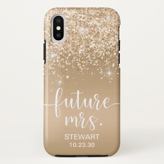 Future Mrs Gold Glitter Case-Mate iPhone Case (Back)