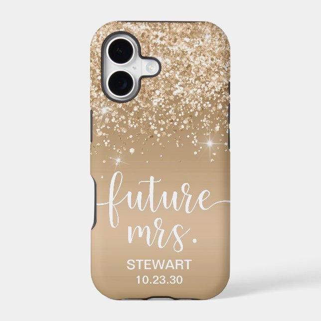 Future Mrs Gold Glitter Case-Mate iPhone Case (Back)