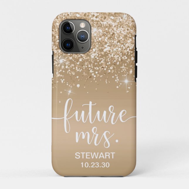 Future Mrs Gold Glitter Case-Mate iPhone Case (Back)