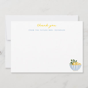 Future Mrs Lemon Bridal Shower Thank You Card