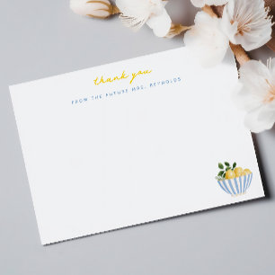 Future Mrs Lemon Bridal Shower Thank You Card