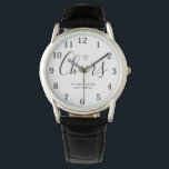 Future Mrs Modern Bridal Shower Watch<br><div class="desc">These elegant,  modern wedding or bridal shower Watches feature a simple black and white text design that exudes minimalist style. Add your initials or monogram to make them completely your own.</div>