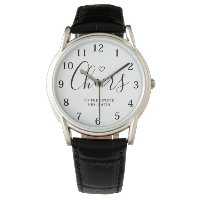 Future Mrs Modern Bridal Shower Watch (Front)