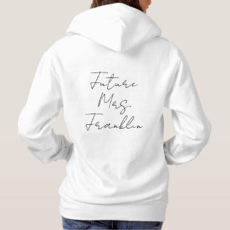 Future Mrs New Bride Engagement gift Personalised  Hoodie