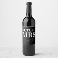 Future Mrs Personalised Black Wedding