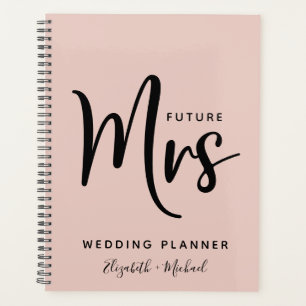 Future Mrs Personalised Blush Pink Wedding Planner