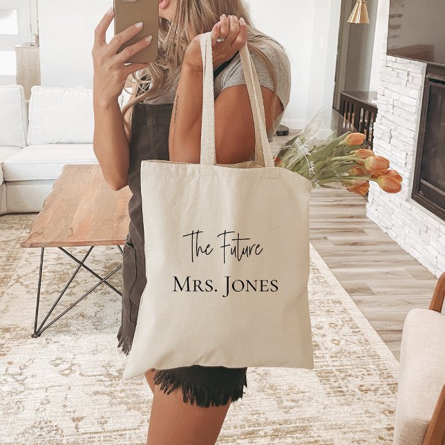 Future Mrs Personalised Bride Gift Custom Name Tote Bag (Creator Uploaded)