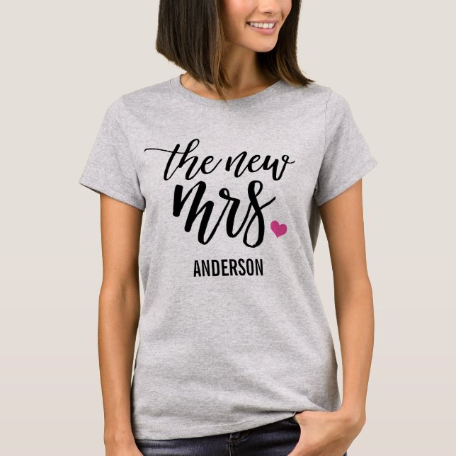 Future Mrs. Personalised Calligraphy-3 T-Shirt (Front)