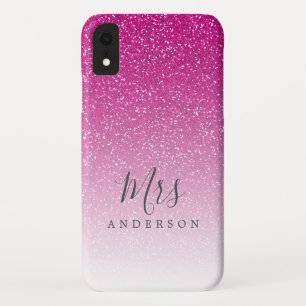 Future Mrs Pink Glitter Ombre Chic Script Bride Case-Mate iPhone Case