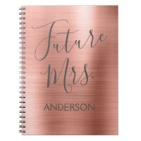 Future Mrs. Rose Gold Pink Bridal Shower Planner
