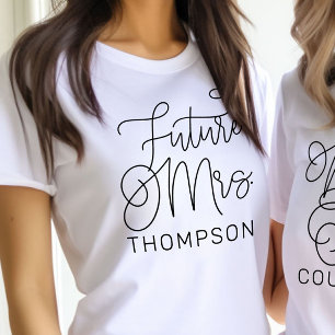 Future Mrs Script Calligraphy Bride Name Tri-Blend Shirt