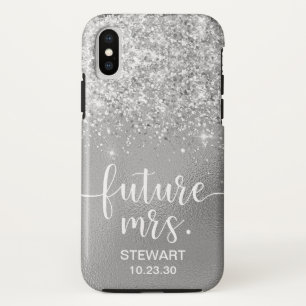 Future Mrs Silver Glitter Case-Mate iPhone Case
