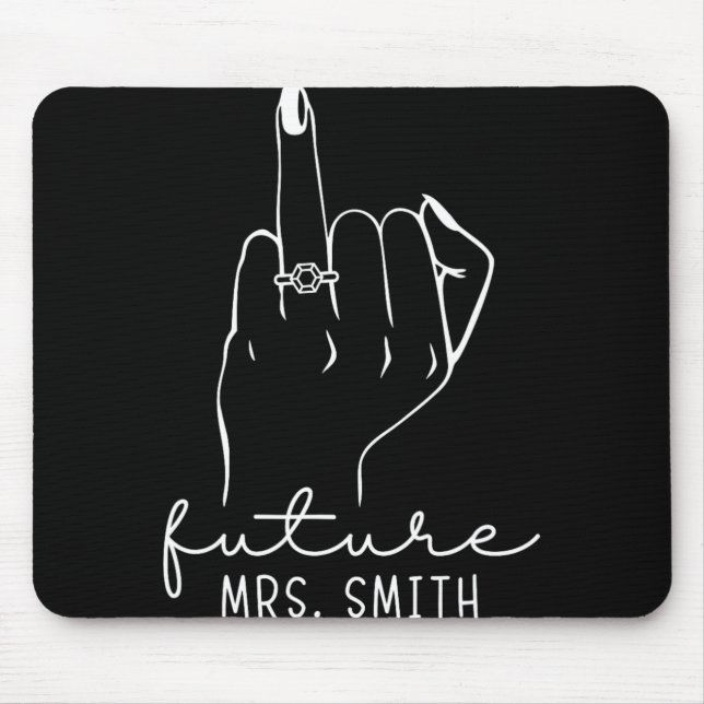 Future Mrs. Smith New Bridal To Be Fiance Bachelor Mouse Pad (Front)