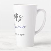 Future mrs surname bride to be purple gray name da