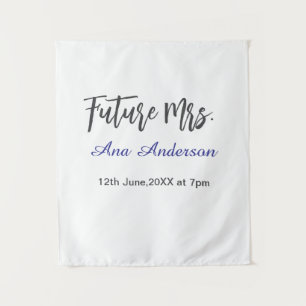 Future mrs surname bride to be purple gray name da tapestry