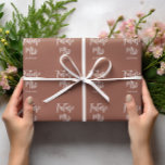 Future Mrs Terracotta Bride Brown White   Wrapping Paper<br><div class="desc">Future Mrs. Bridal Shower Wrapping Paper in Terracotta/Burnt Orange/Brown White.  Check out our store collection below for matching items.</div>