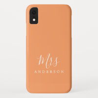 Future Mrs Vibrant Orange Chic Script Bride