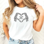 Future Mrs. Women Shirts Gothic Skeleton Hands<br><div class="desc">This is a gothic inspired "future mrs." shirt featuring skeleton hands and a moody dark design. Edit all colours and wording to make this mug fit your event needs and personal style. Select "personalise this template" to make any further edits :) * FOR AN OVERSIZED LOOK SHOWN WITH THE MODEL...</div>