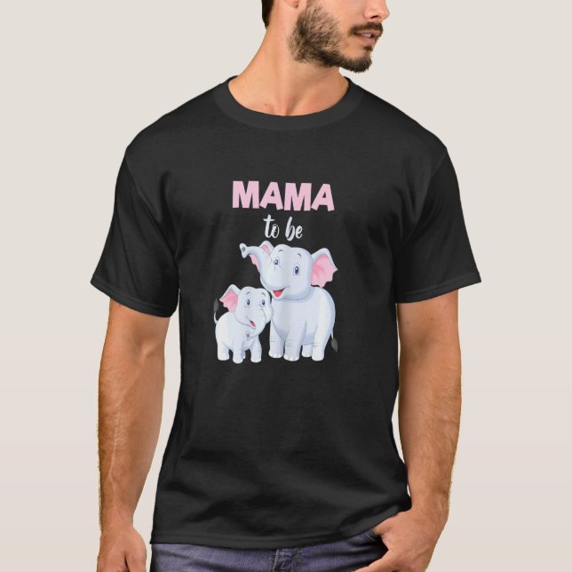 Future Mum Elephant Mama Baby Shower Girl T-Shirt (Front)