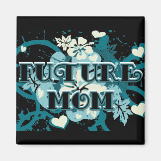 Future Mum - Hearts and Flowers Magnet