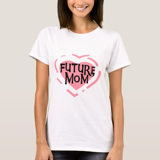 Future Mum Pink Heart Tshirts and Gifts (Front)