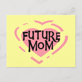 Future Mum Pink Heart Tshirts and Gifts Postcard