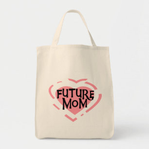 Future Mum Pink Heart Tshirts and Gifts Tote Bag