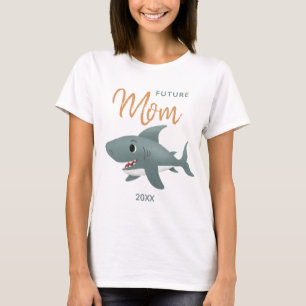 Future Mum to be Blue Ocean Shark T-Shirt