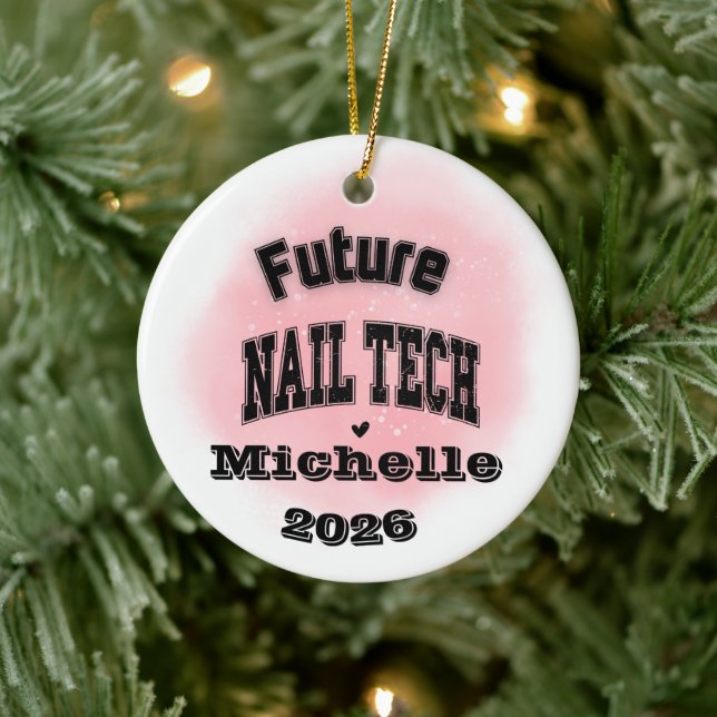 Future Nail Technician Makeup HAMU Ceramic Tree Decoration (Tree)