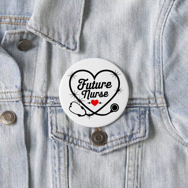 Future Nurse 7.5 Cm Round Badge (In Situ)