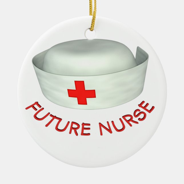 Future Nurse Ceramic Tree Decoration (Front)