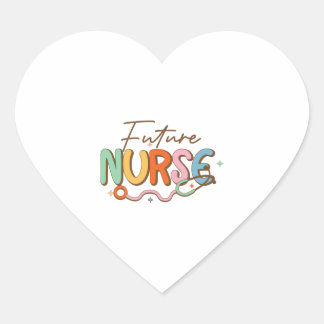 Future Nurse Heart Sticker