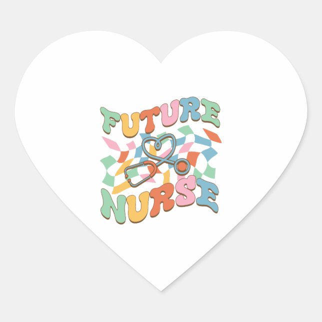 Future Nurse       Heart Sticker (Front)