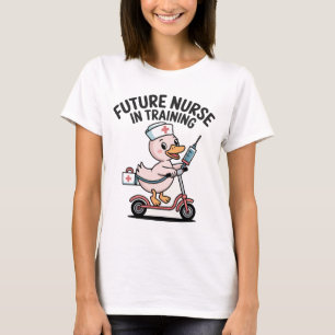 Future Nurse In Training Cute Duck Scooter T-Shirt