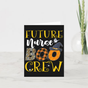 Future Nurse Leopard Future Nursing Halloween Boo Card